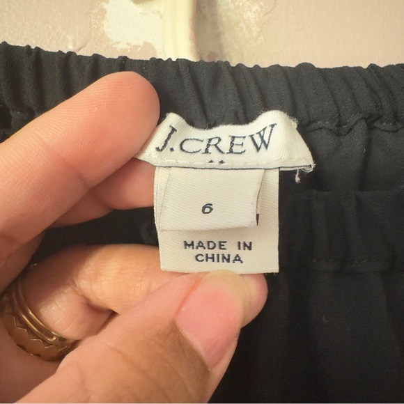 J.Crew Tie Tassel Cold-Shoulder Top Black Women Size 6 - Picture 4 of 6